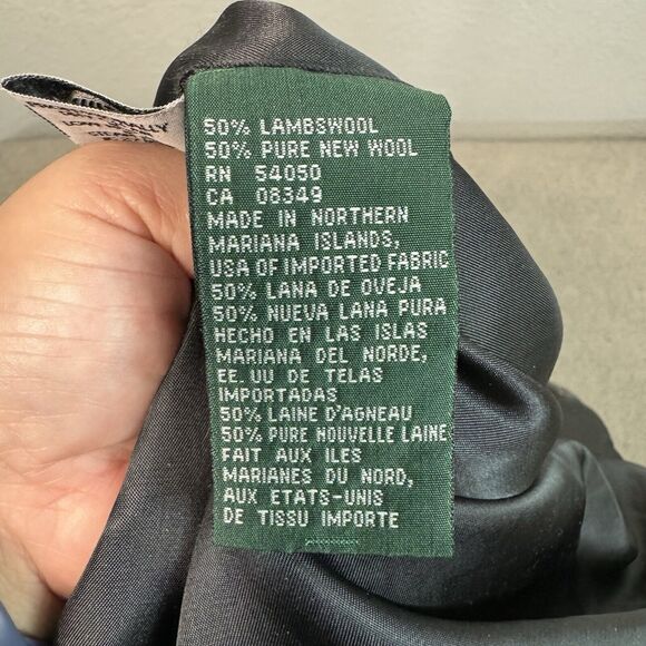 Ralph Lauren Blazer Women 14 Gray Wool 2 Button Equestrian Corporate Core Work - Picture 9 of 12